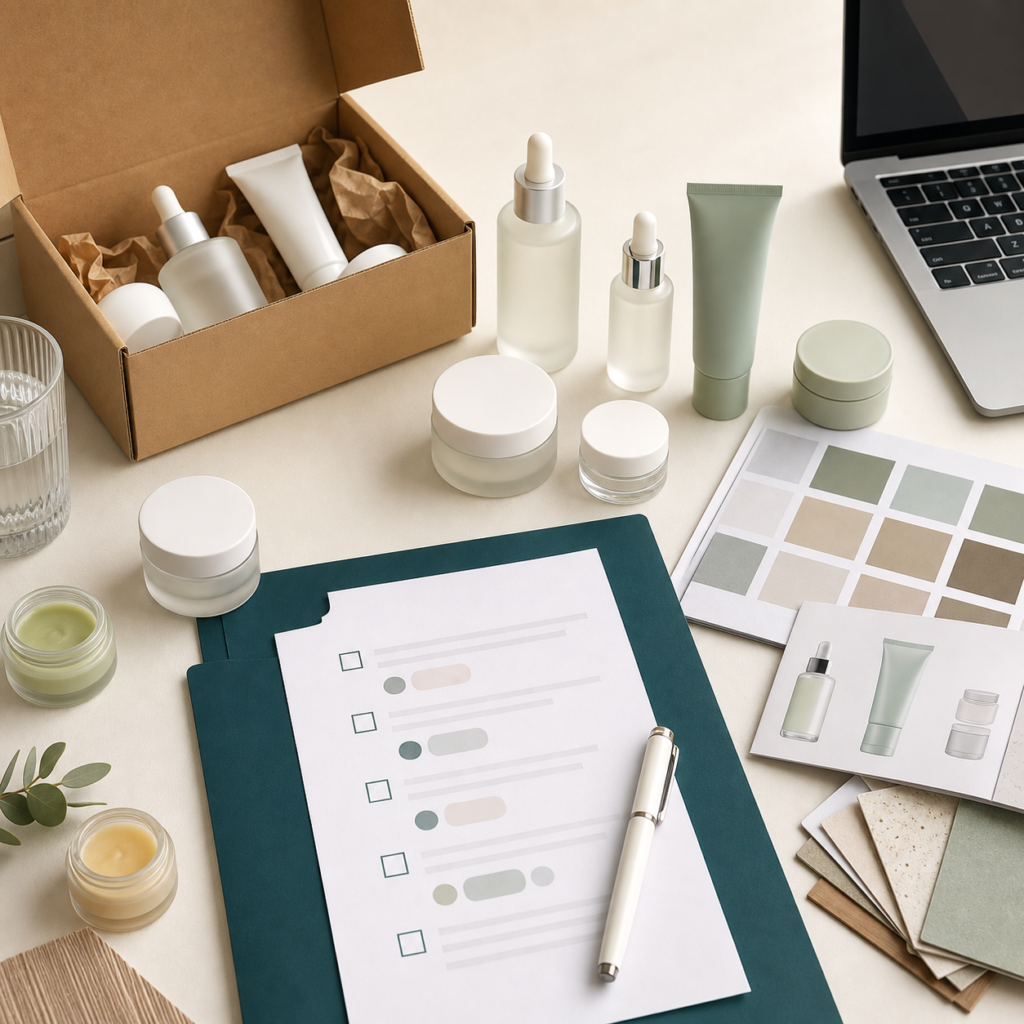 Sample request and RFQ preparation for private label cosmetics buyers