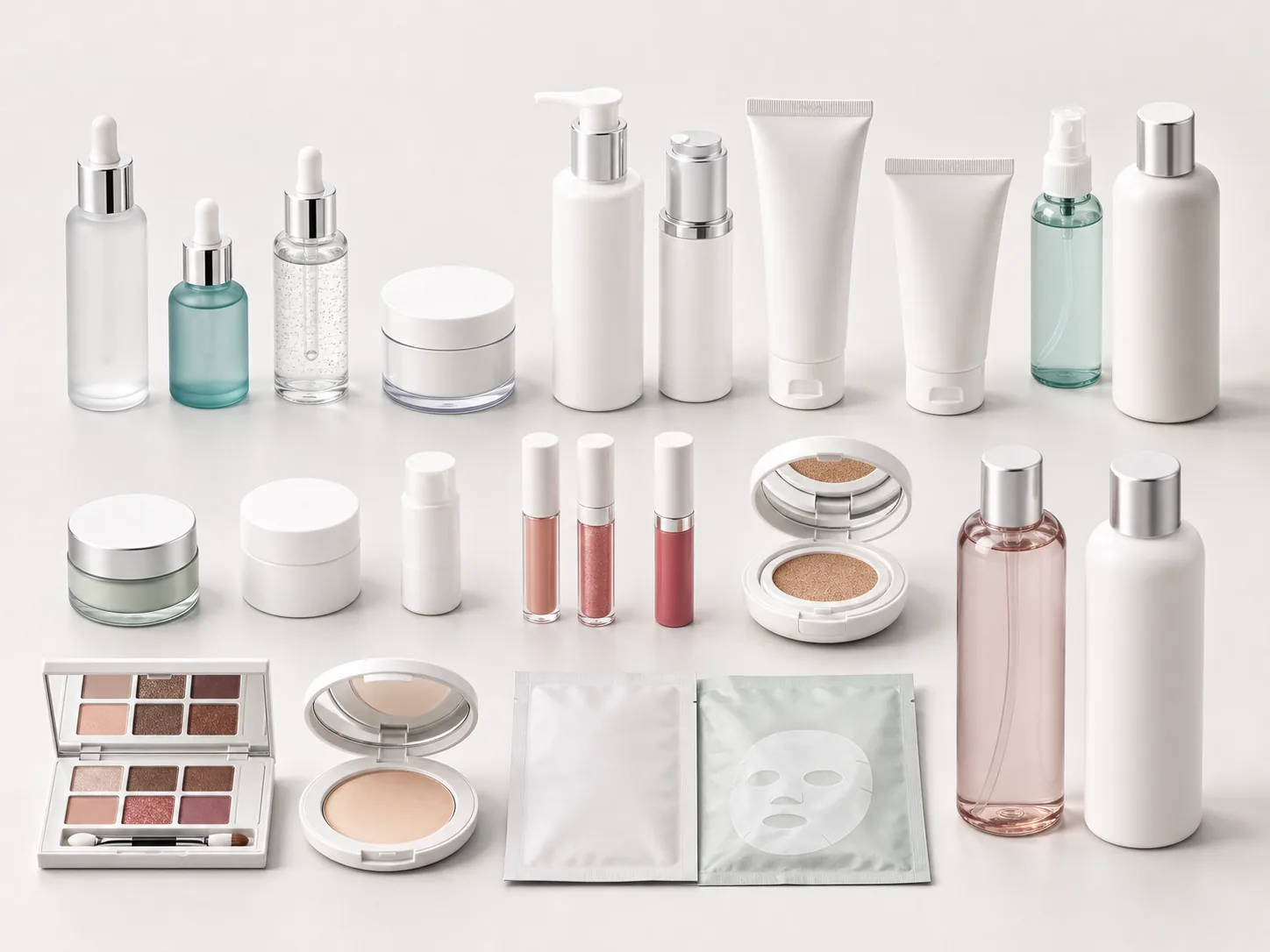 Private label skincare and cosmetic packaging range