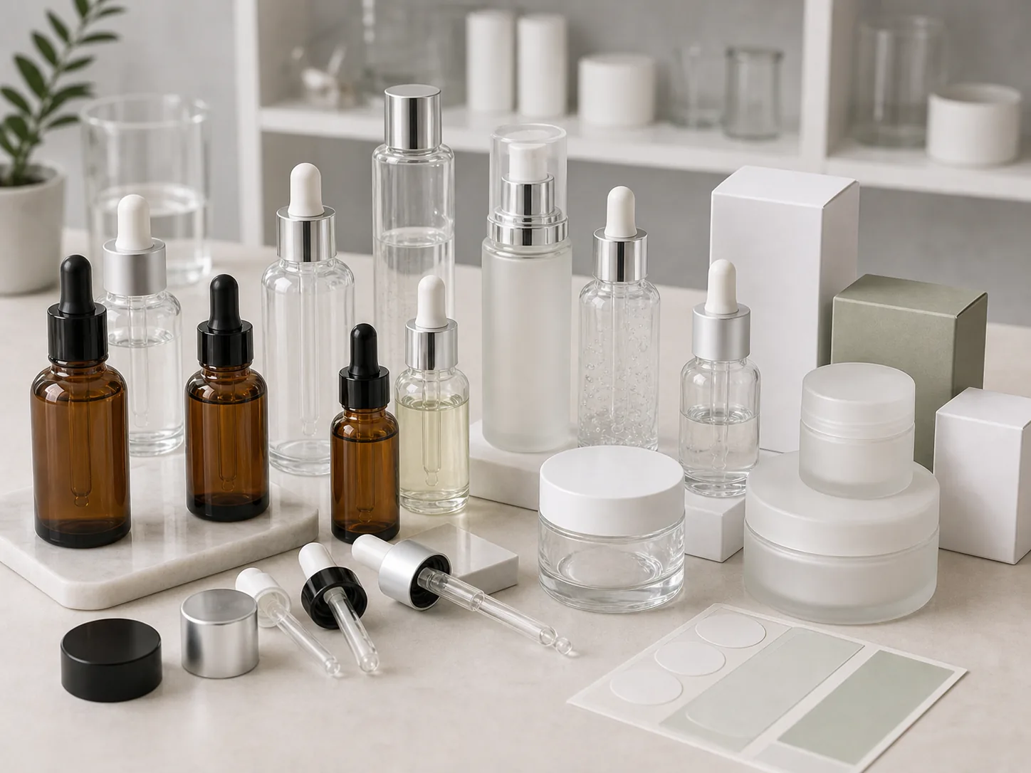Glass & Droppers private label cosmetic product cover